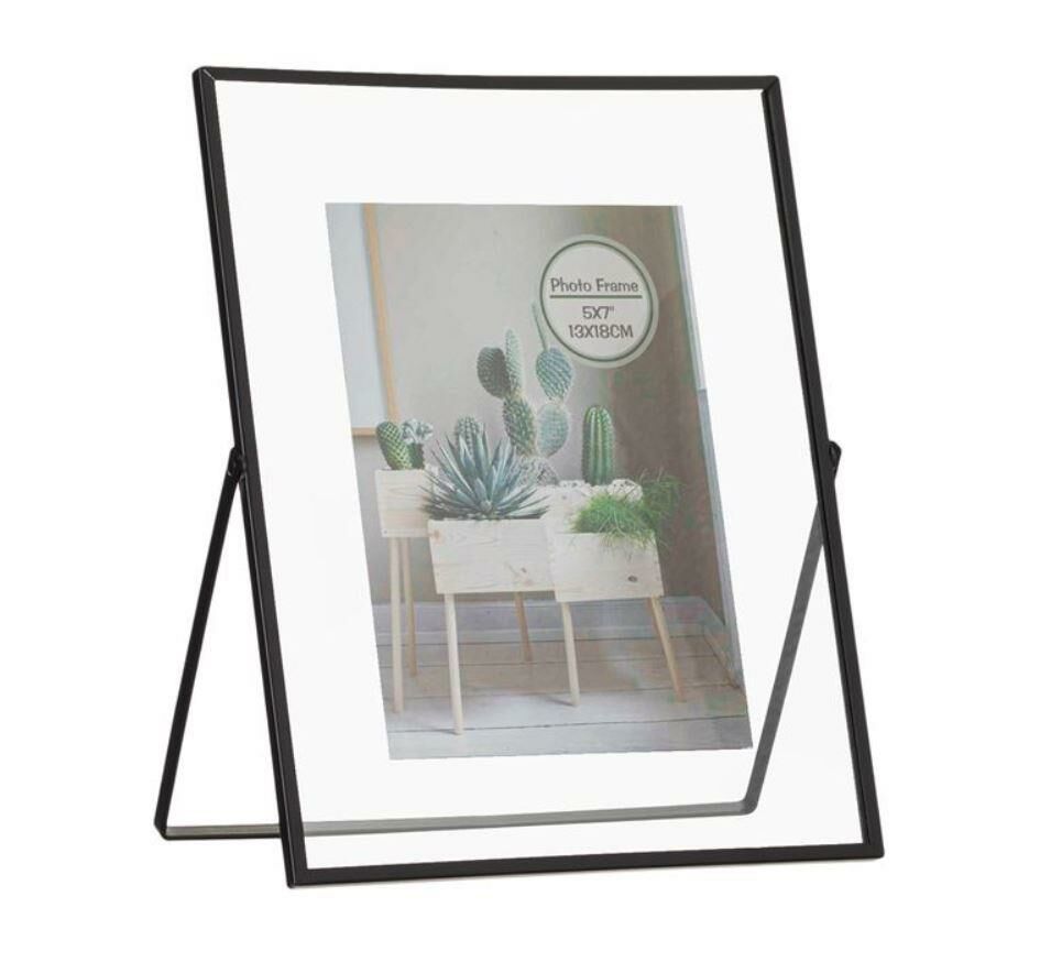 SİYAH METAL 13x18CM FOTO HAZNELİ ÇERÇEVE