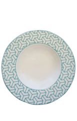 İKAT DESEN YEŞİL ÇUKUR TABAK 23CM