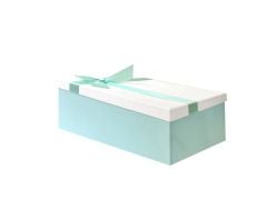 MİNT YEŞİL BEYAZ FİYONKLU KUTU 32CM