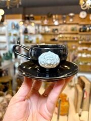 DIOTIMA DUO SİYAH 2 KİŞİLİK TÜRK KAHVESİ FİNCANI