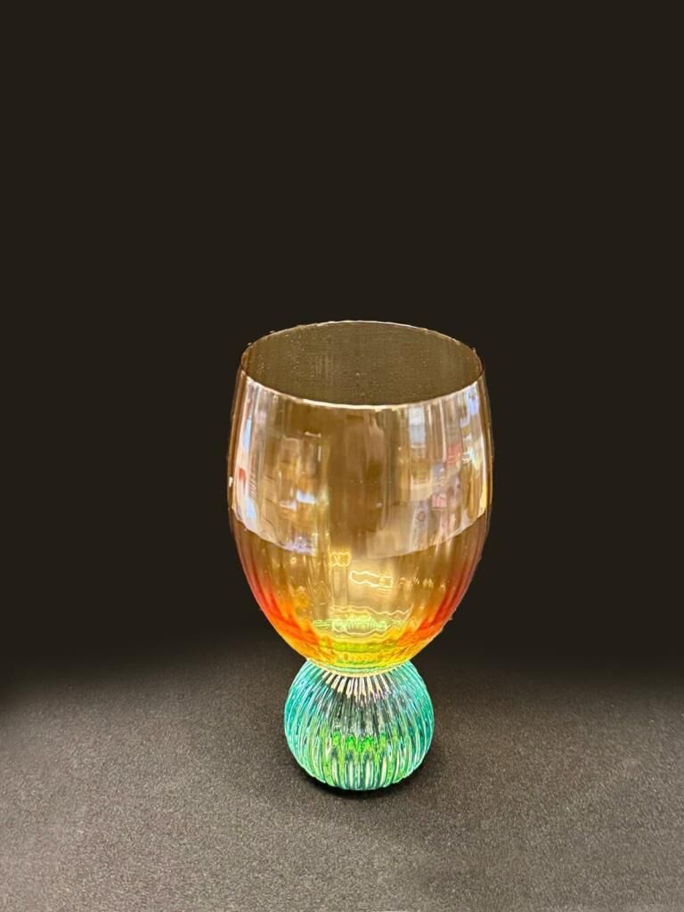 AMBER YEŞİL AYAKLI 6'LI KRİSTAL CAM BARDAK 200ML