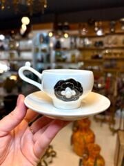 DIOTIMA DUO BEYAZ 2 KİŞİLİK TÜRK KAHVESİ FİNCANI