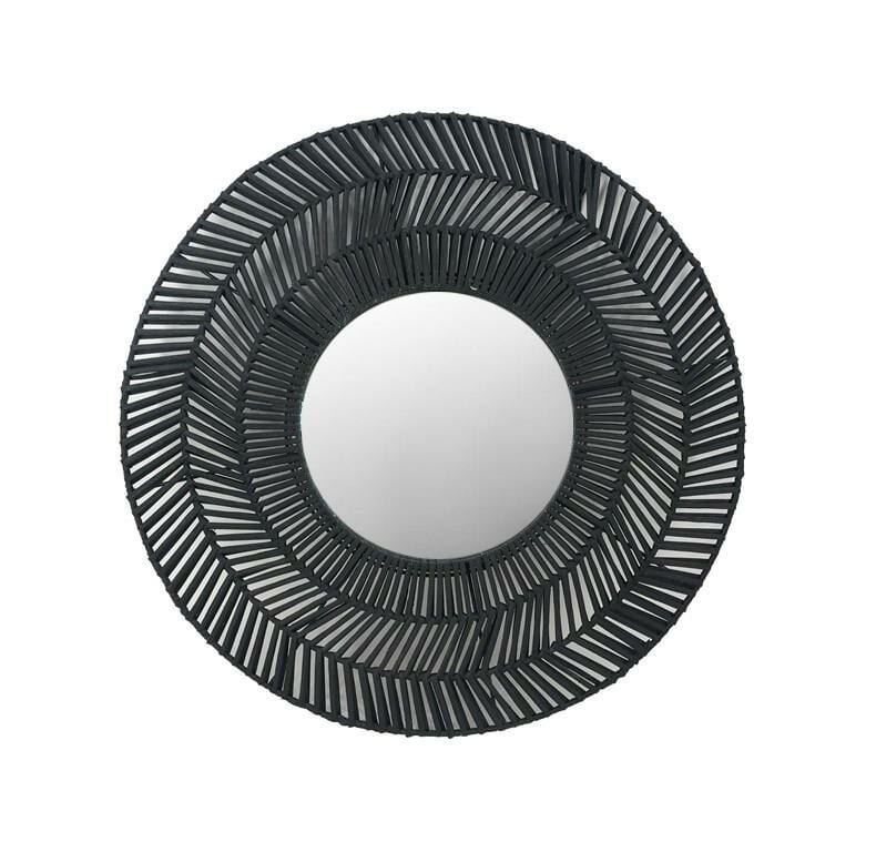 RATTAN SİYAH DEKORATİF AYNA 55CM