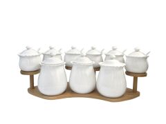 PORSELEN BAMBU 9 PARÇA BAHARAT SETİ