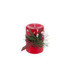 KOKİNALI KIRMIZI NOEL MUM 10x7 CM