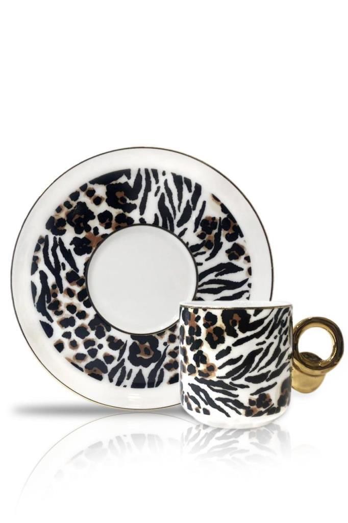 LEOPAR TEKLİ TÜRK KAHVESİ FİNCANI DESEN2