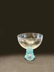 TURKUAZ AYAKLI KRİSTAL CAM 6'LI KUP/KASE