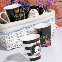 SİYAH 4'LÜ KUPA SET