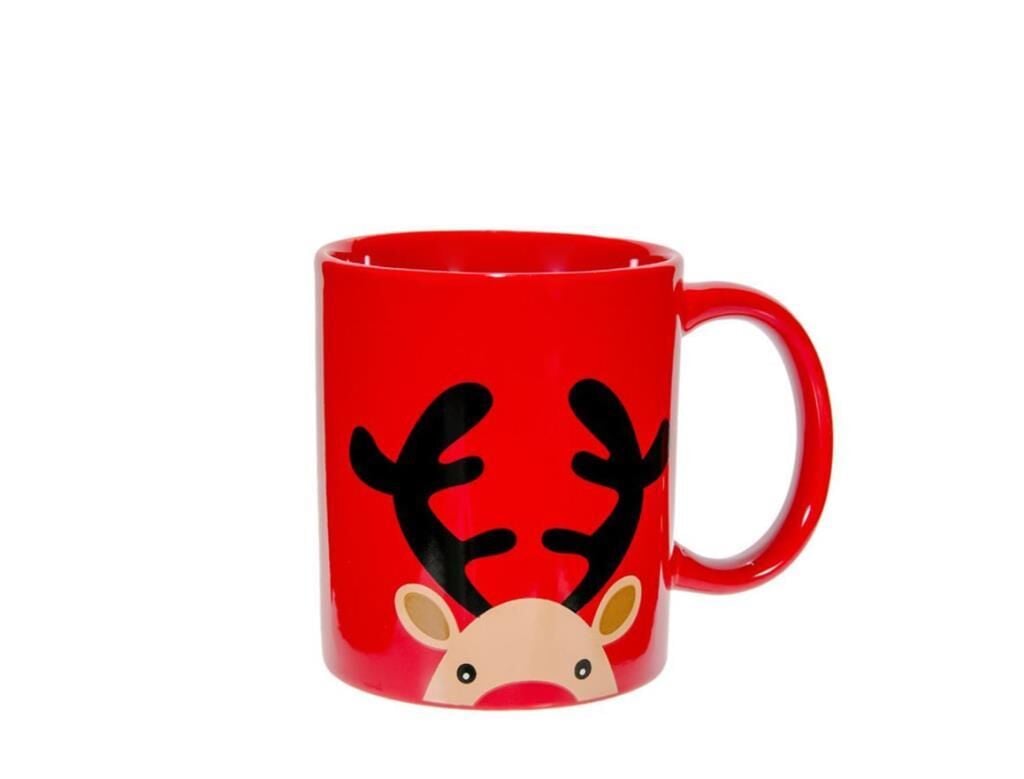 KIRMIZI GEYİKLİ NOEL KUPA 320ML