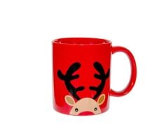 KIRMIZI GEYİKLİ NOEL KUPA 320ML