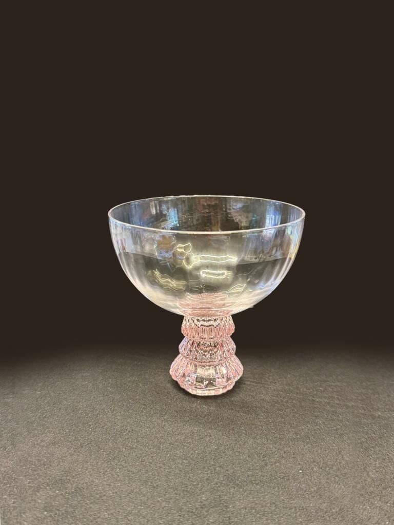 PEMBE AYAKLI KRİSTAL CAM 6'LI KUP/KASE