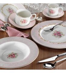 ARYILDIZ 30029 12 KİŞİLİK 84 PARÇA BONE PORSELEN YEMEK TAKIMI