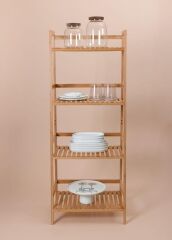 BAMBU 4 KATLI ÇOK AMAÇLI RAF 120X49X32CM