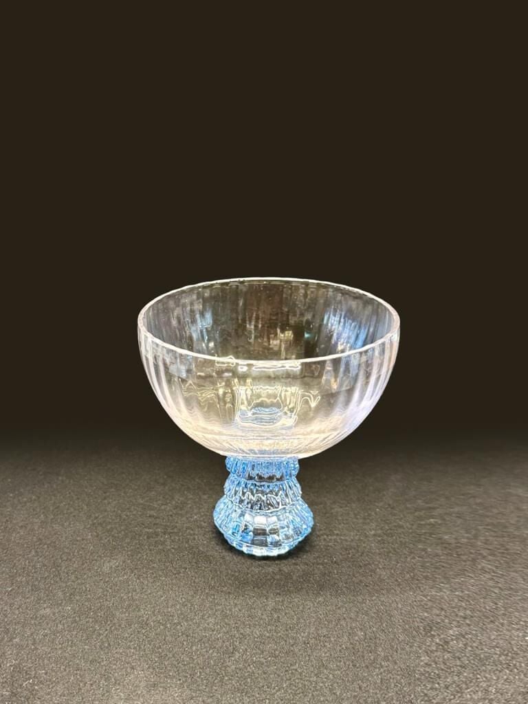 MAVİ AYAKLI KRİSTAL CAM 6'LI KUP/KASE