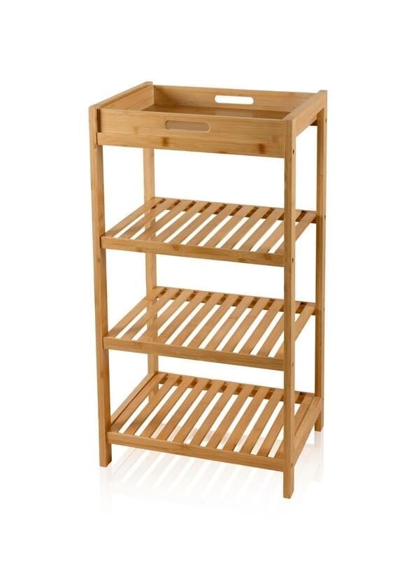 BAMBU 4 KATLI ÇOK AMAÇLI RAF 75X40X30CM