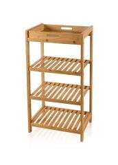 BAMBU 4 KATLI ÇOK AMAÇLI RAF 75X40X30CM