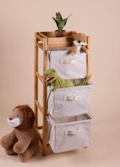 BAMBU BEZ ÇEKMECELİ DÜZENLEYİCİ DOLAP/RAF 90X35X30CM