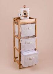 BAMBU BEZ ÇEKMECELİ DÜZENLEYİCİ DOLAP/RAF 90X35X30CM