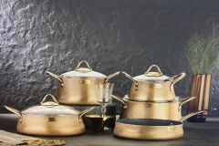 ELEGANCE TENCERE SETİ ALTIN 7 PARÇA