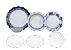 LACİVERT ÇİÇEK DESEN 6 KİŞİLİK 27 PARÇA YEMEK TAKIMI