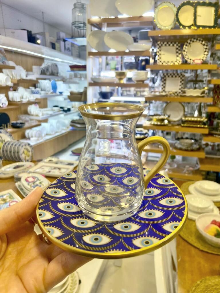 NAZENDE KULPLU 6 KİŞİLİK ÇAY SETİ