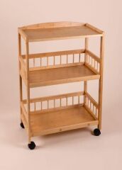 BAMBU TEKERLEKLİ 3 KATLI DÜZENLEYİCİ DOLAP/RAF 85X35X30CM