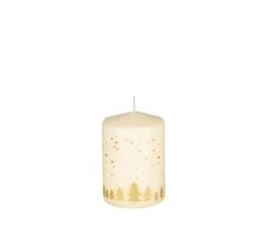 BEYAZ SİMLİ NOEL MUM 9x6,5 CM