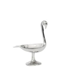 GÜMÜŞ ÖRDEK FİGÜR KASE/DEKOR 20CM