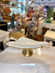 FLORINDO ALTIN SEDEFLİ SUNUMLUK/GONDOL 52X12X17CM