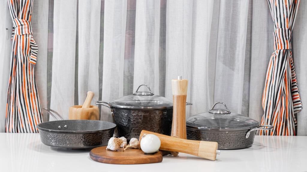 COPPER PLATİN 7 PARÇA TENCERE SETİ