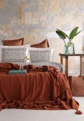 STAMPINO TERRACOTTA ÇİFT KİŞİLİK TRİKO BATTANİYELİ SET