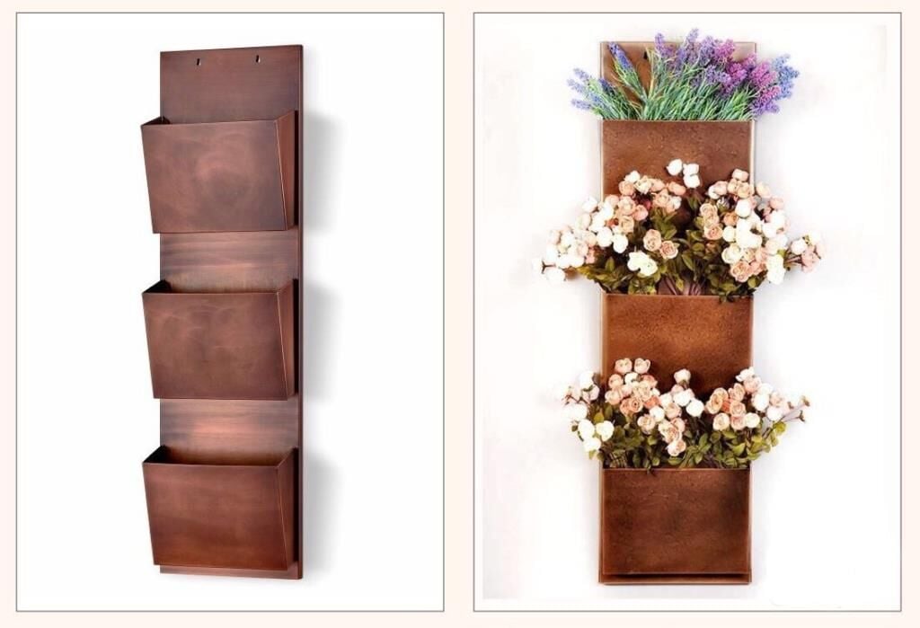 BAKIR 3'LÜ ÇİÇEKLİK&GAZETELİK