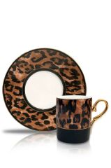 LEOPAR DESEN 6'LI TÜRK KAHVESİ FİNCANI