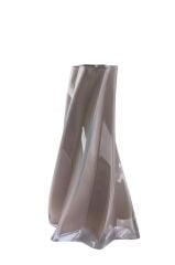 PAŞABAHÇE DENİZLİ CAM EL YAPIM VİZON FÜME VAZO 32CM
