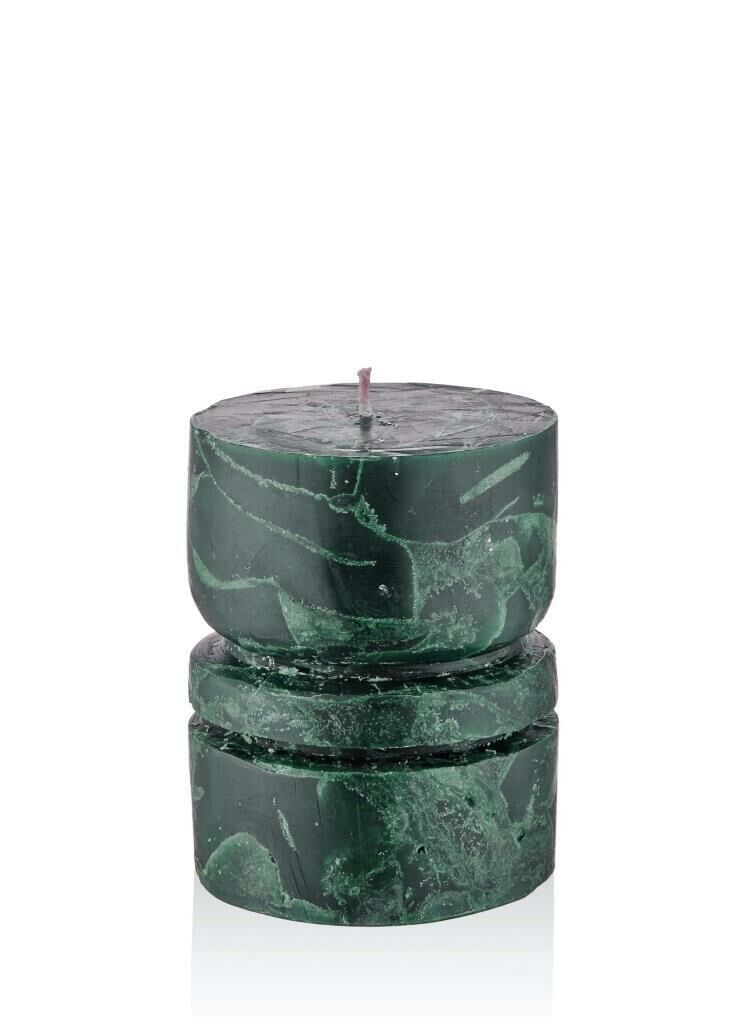 MARBLE YEŞİL MUM 10X13CM