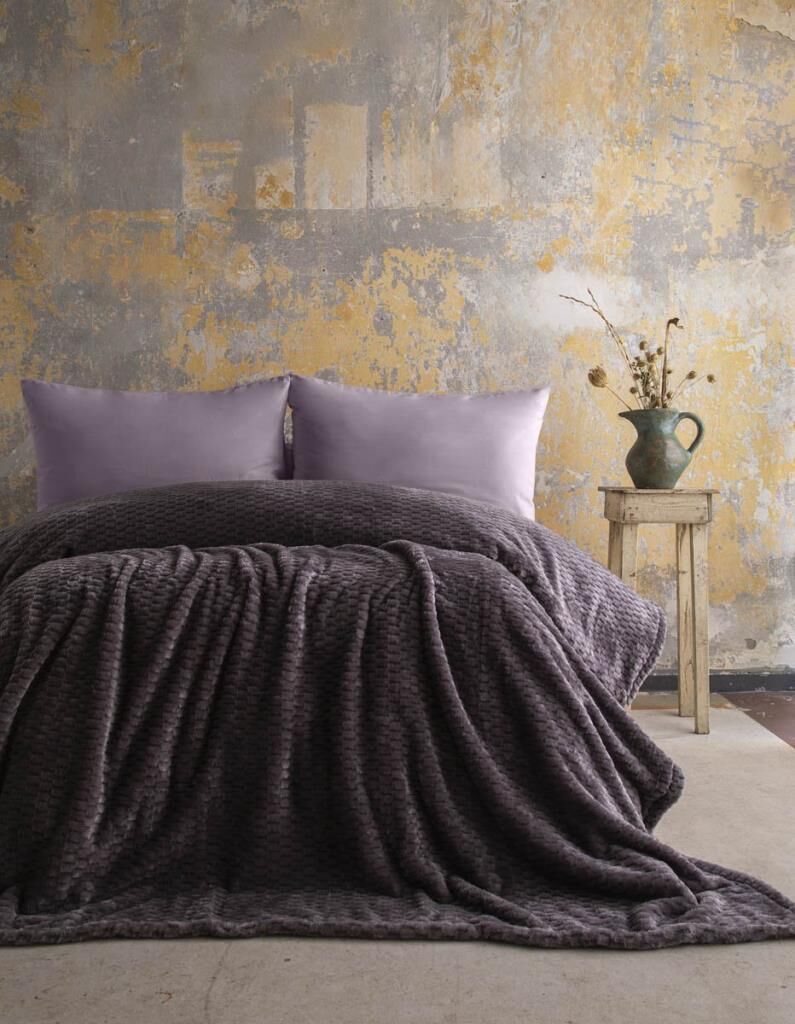 TRUSTY ANTRASİT ÇİFT KİŞİLİK JAKAR DESEN BATTANİYE 200X220CM