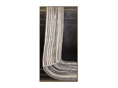 DK6492 SİYAH ALTIN SOYUT DESEN TABLO 72X142CM