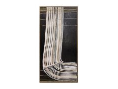 DK6492 SİYAH ALTIN SOYUT DESEN TABLO 72X142CM