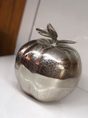 GÜMÜŞ NİKEL ELMA DEKOR 18CM