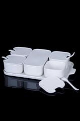 LA PURE PORSELEN 6'LI KAŞIKLI KAHVALTILIK