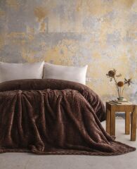 TRUSTY KAHVE ÇİFT KİŞİLİK JAKAR DESEN BATTANİYE 200X220CM