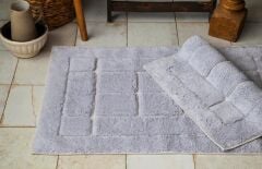 BRICKS GRİ 2 PARÇA BANYO PASPASI