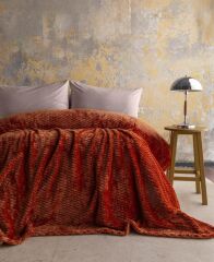 TRUSTY TERRAKOTA ÇİFT KİŞİLİK JAKAR DESEN BATTANİYE 200X220CM