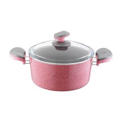 GRANİT DERİN TENCERE PEMBE 20CM
