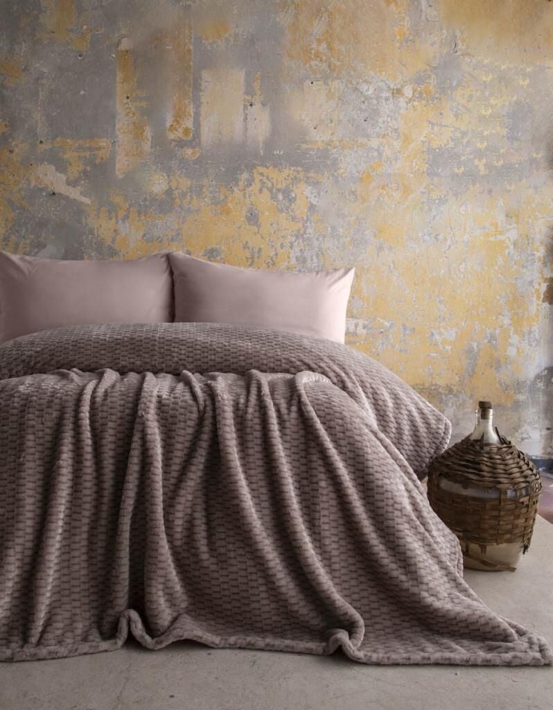 TRUSTY VİZON TEK KİŞİLİK JAKAR DESEN BATTANİYE 160X220CM