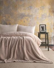 TRUSTY EKRU TEK KİŞİLİK JAKAR DESEN BATTANİYE 160X220CM