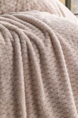 TRUSTY EKRU TEK KİŞİLİK JAKAR DESEN BATTANİYE 160X220CM