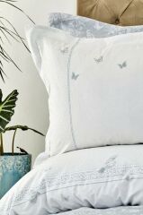 MARIPOSA GRİ ÇİFT KİŞİLİK RNF NEVRESİM&YATAK ÖRTÜSÜ SETİ