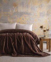 TRUSTY KAHVE TEK KİŞİLİK JAKAR DESEN BATTANİYE 160X220CM