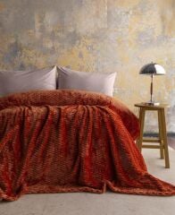 TRUSTY TERRAKOTA TEK KİŞİLİK JAKAR DESEN BATTANİYE 160X220CM